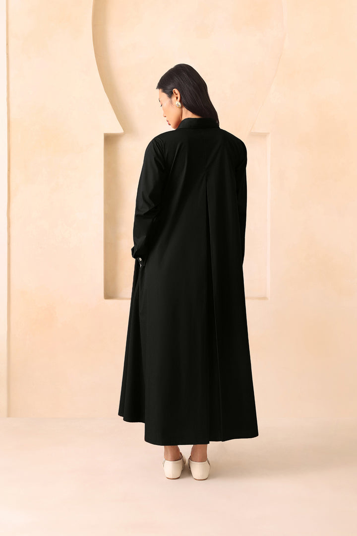 LEO SHIRT DRESS- BLACK