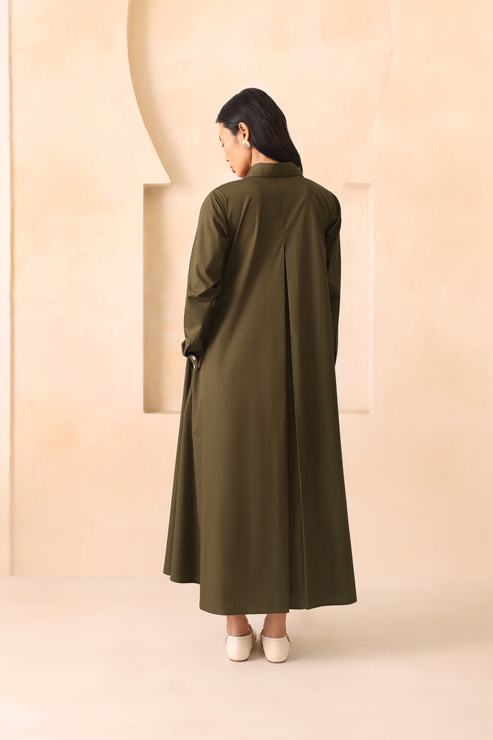 LEO SHIRT DRESS- OLIVE