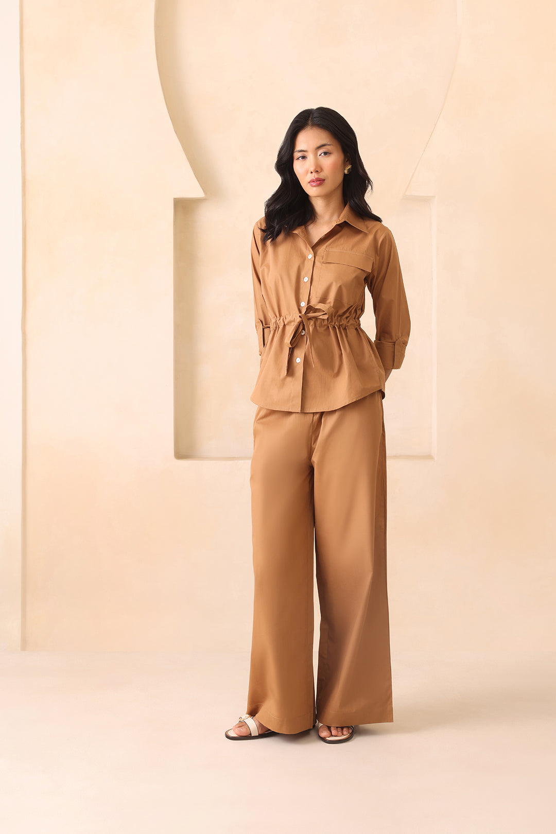 TRUFFLE CO-ORD SET- KHAKI
