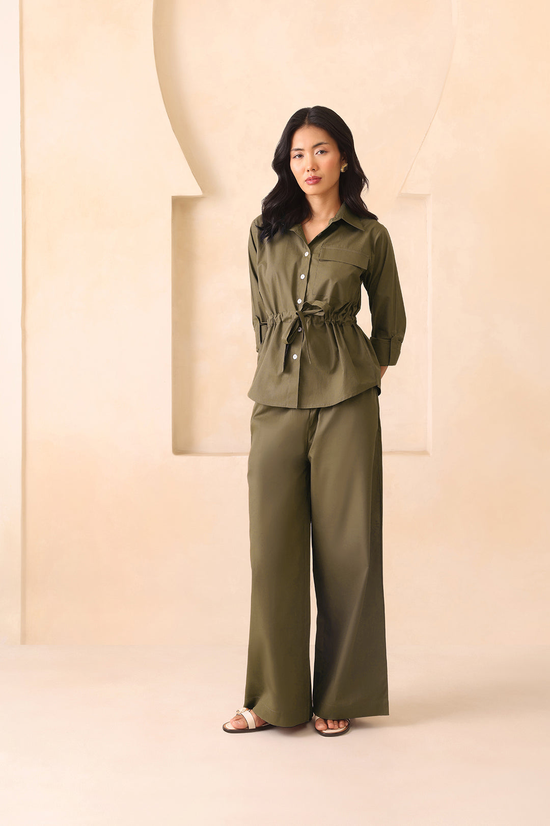 TRUFFLE CO-ORD SET- OLIVE
