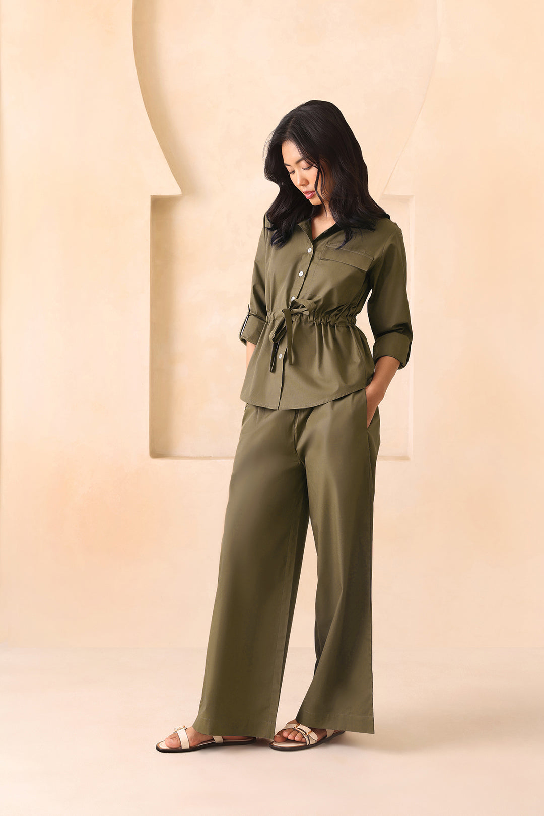 TRUFFLE CO-ORD SET- OLIVE