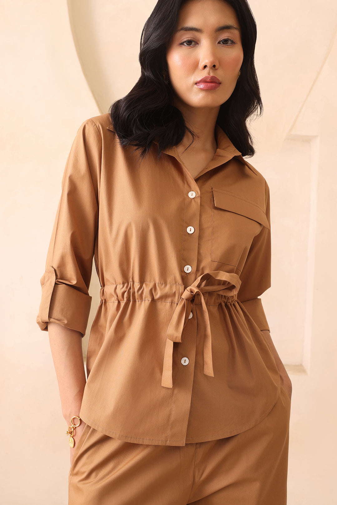 TRUFFLE CO-ORD SET- KHAKI