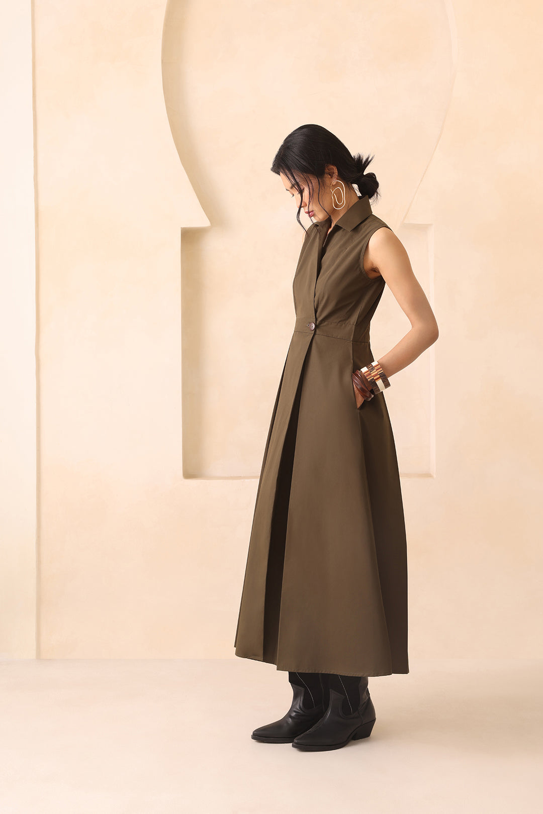 MARBELA DRESS - OLIVE