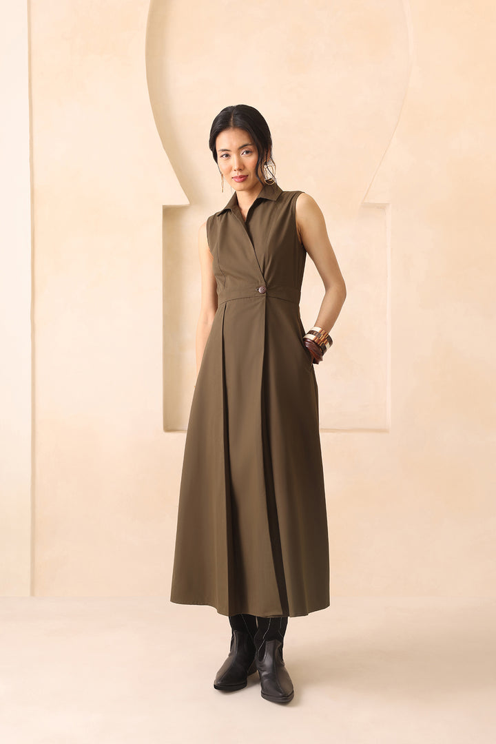 MARBELA DRESS - OLIVE