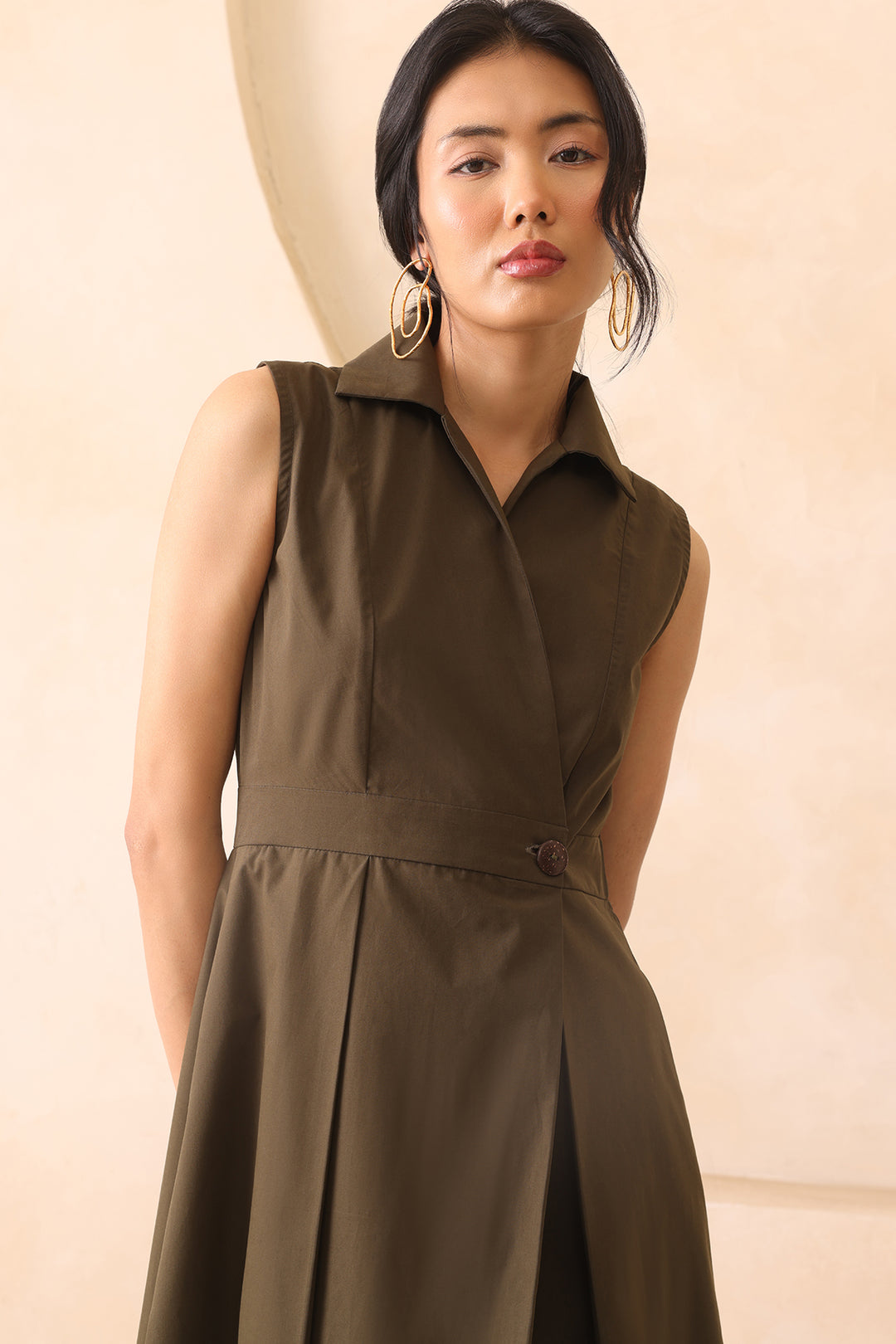MARBELA DRESS - OLIVE