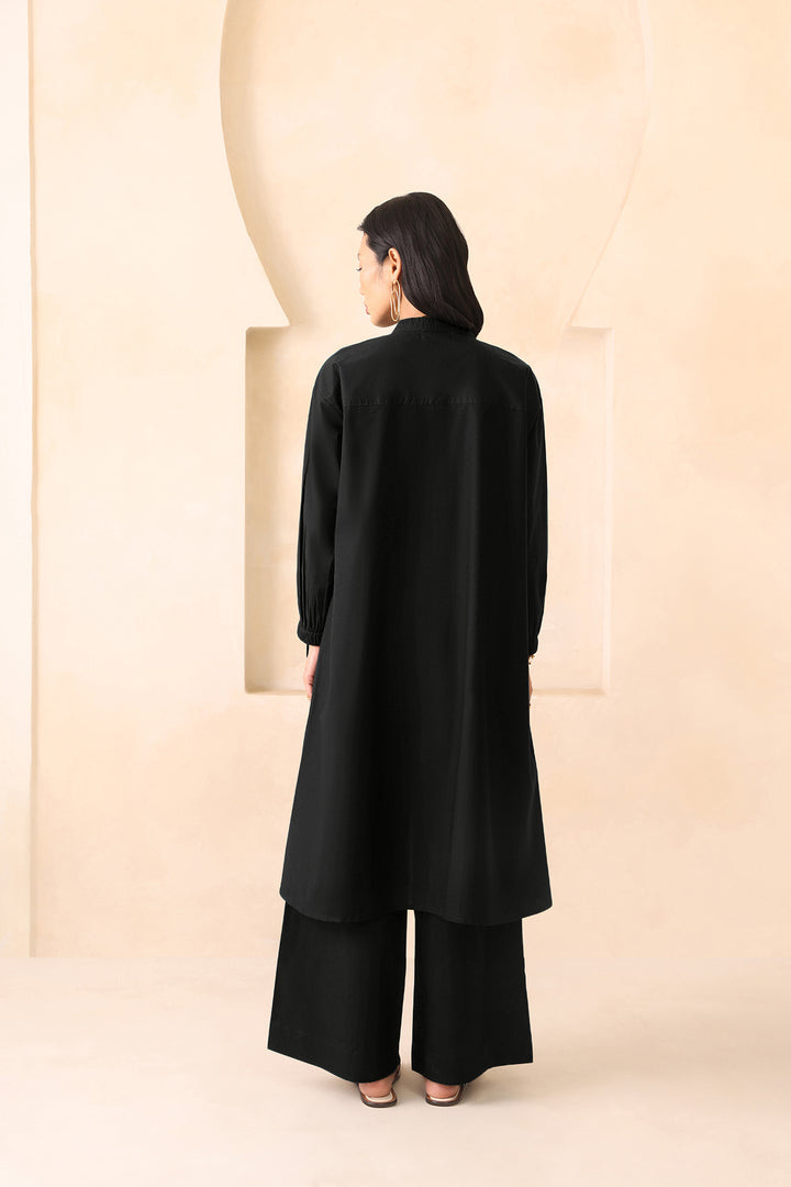 SAANJH CO-ORD SET WITH PLEATED PANT- BLACK