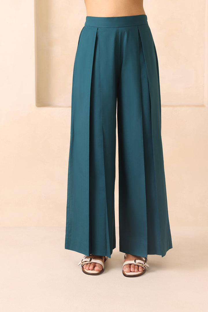 SAANJH CO-ORD SET- TEAL BLUE