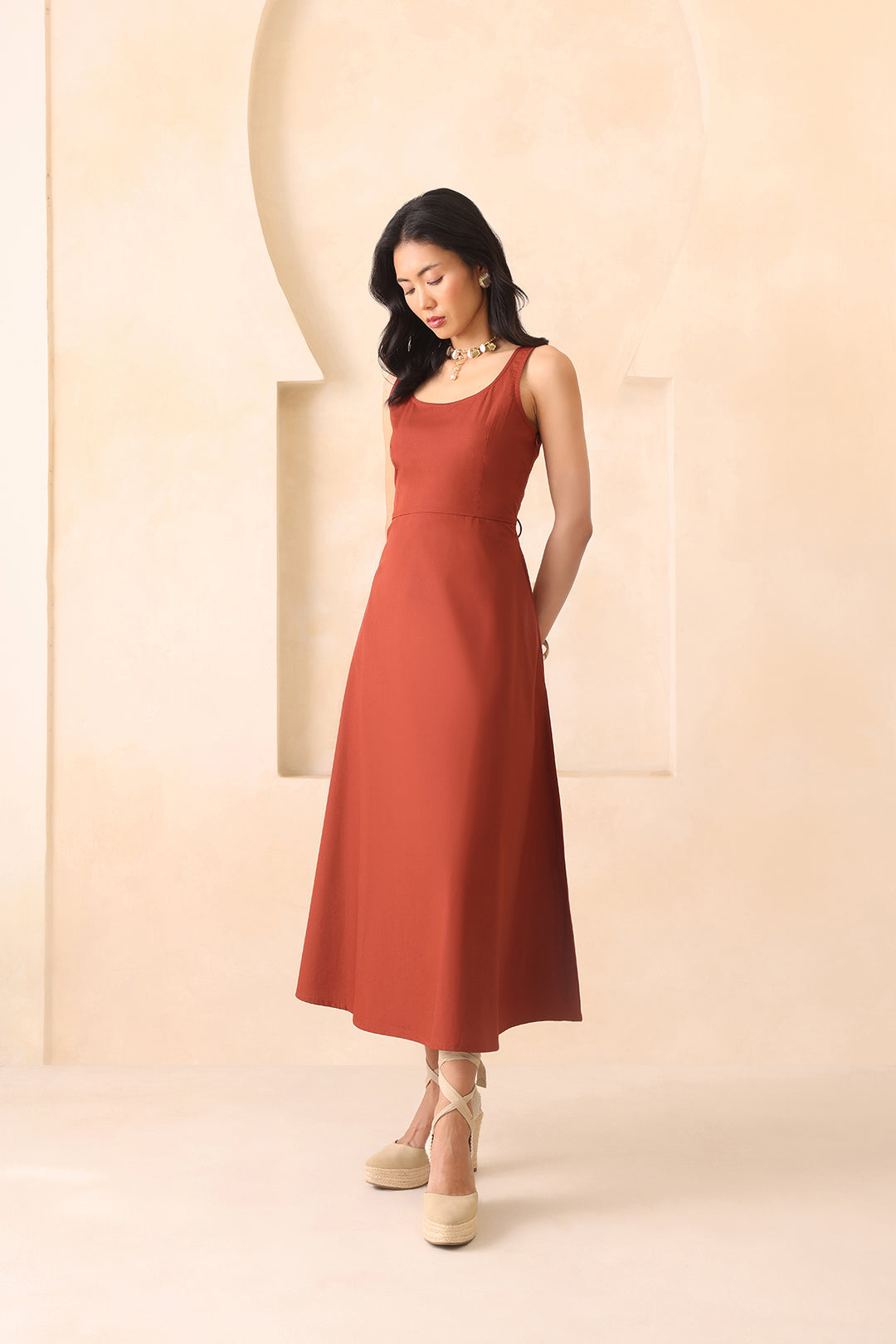 LILY DRESS- RUST