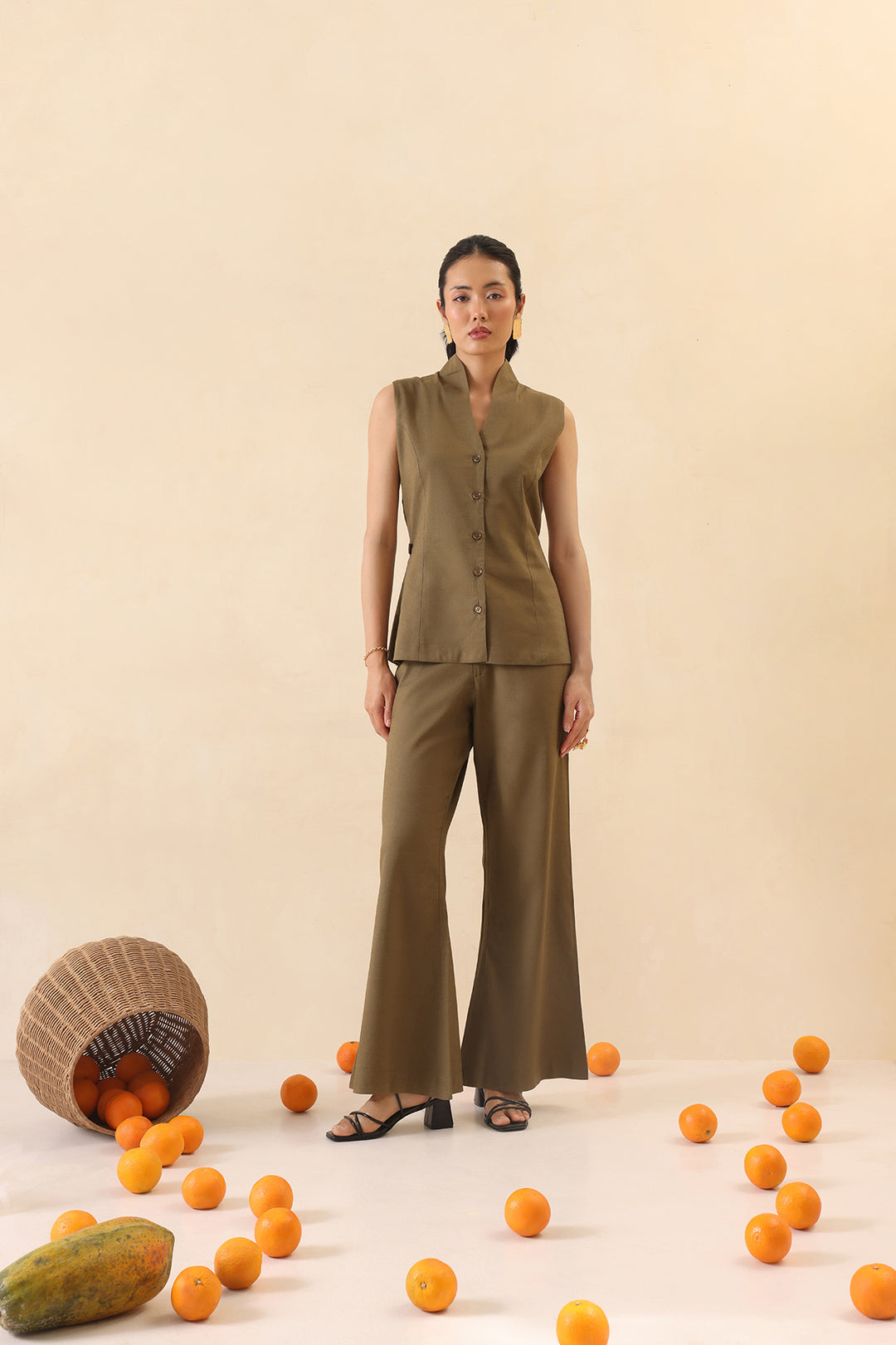 SABBIA CO-ORD SET- OLIVE