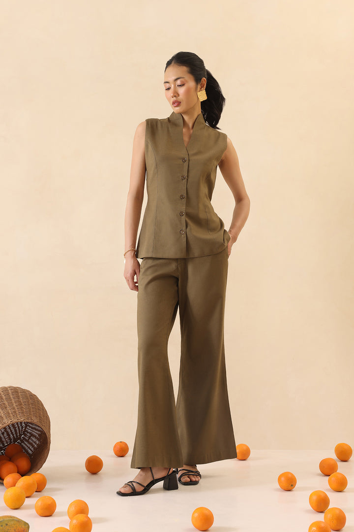 SABBIA CO-ORD SET- OLIVE