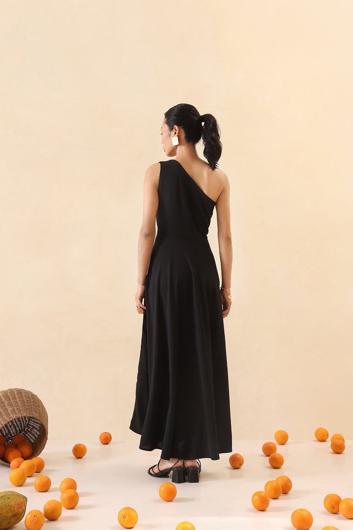 ROSE DRESS-BLACK
