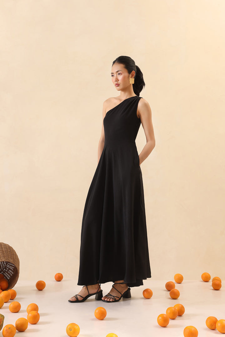 ROSE DRESS-BLACK