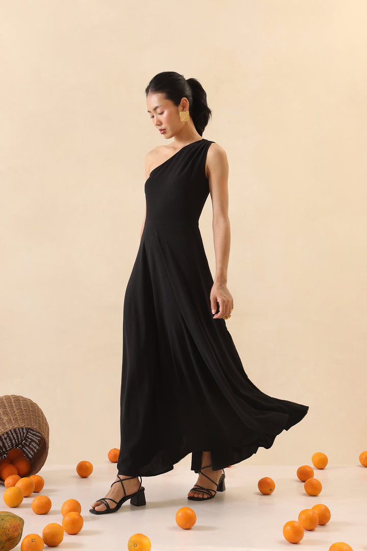 ROSE DRESS-BLACK