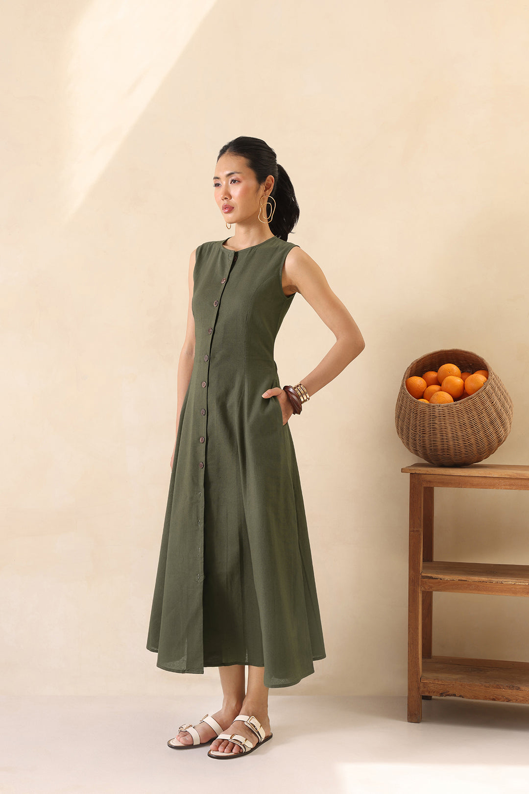 THE EASY SUMMER DRESS - OLIVE