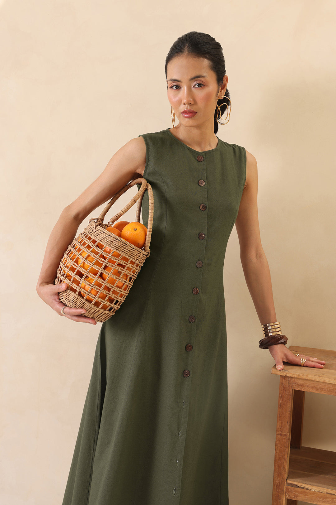 THE EASY SUMMER DRESS - OLIVE