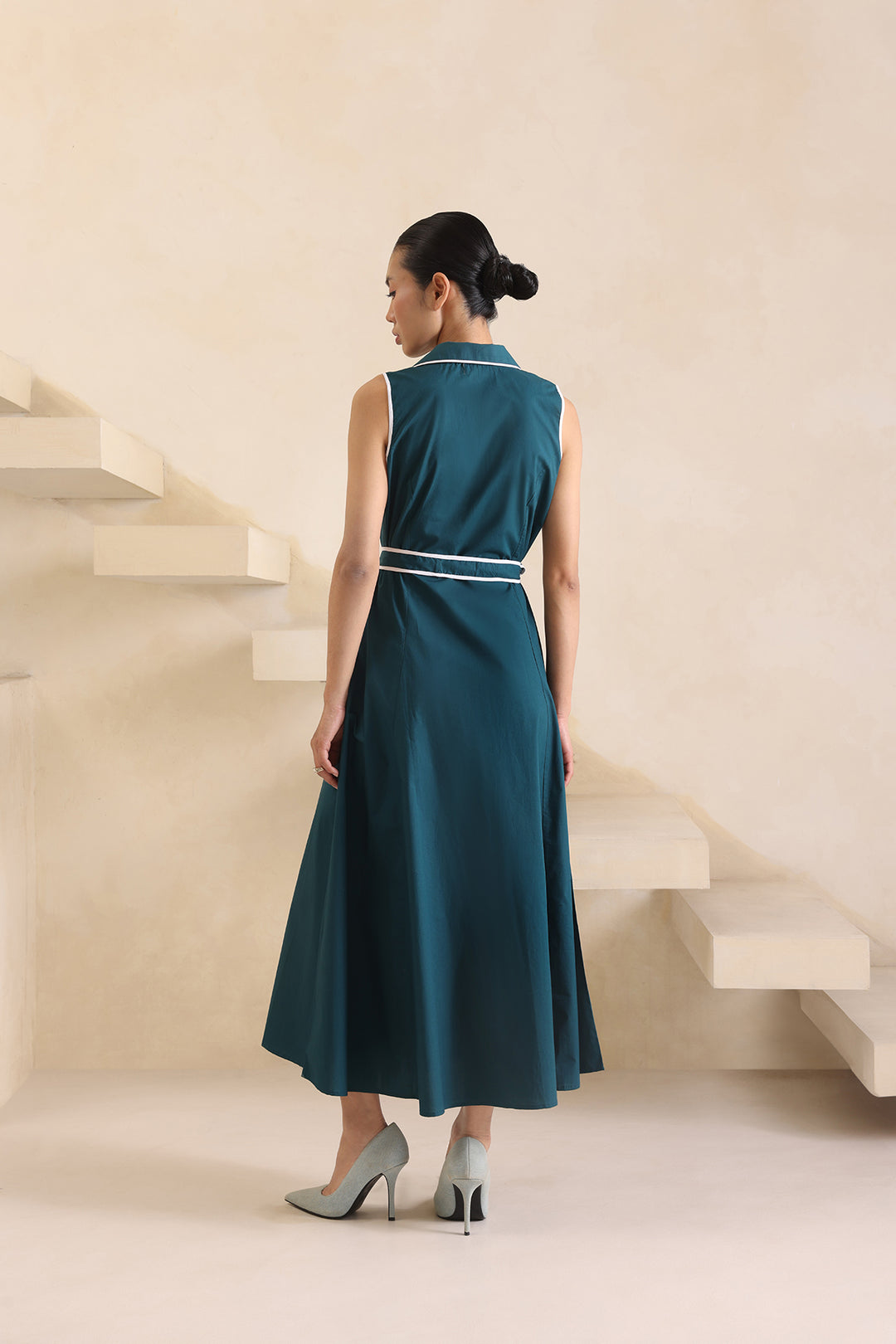 THALASSA DRESS - TEAL BLUE