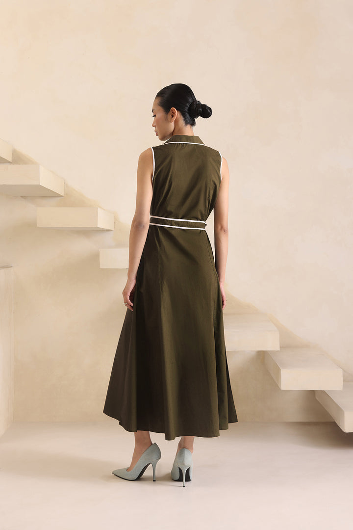 THALASSA DRESS - OLIVE