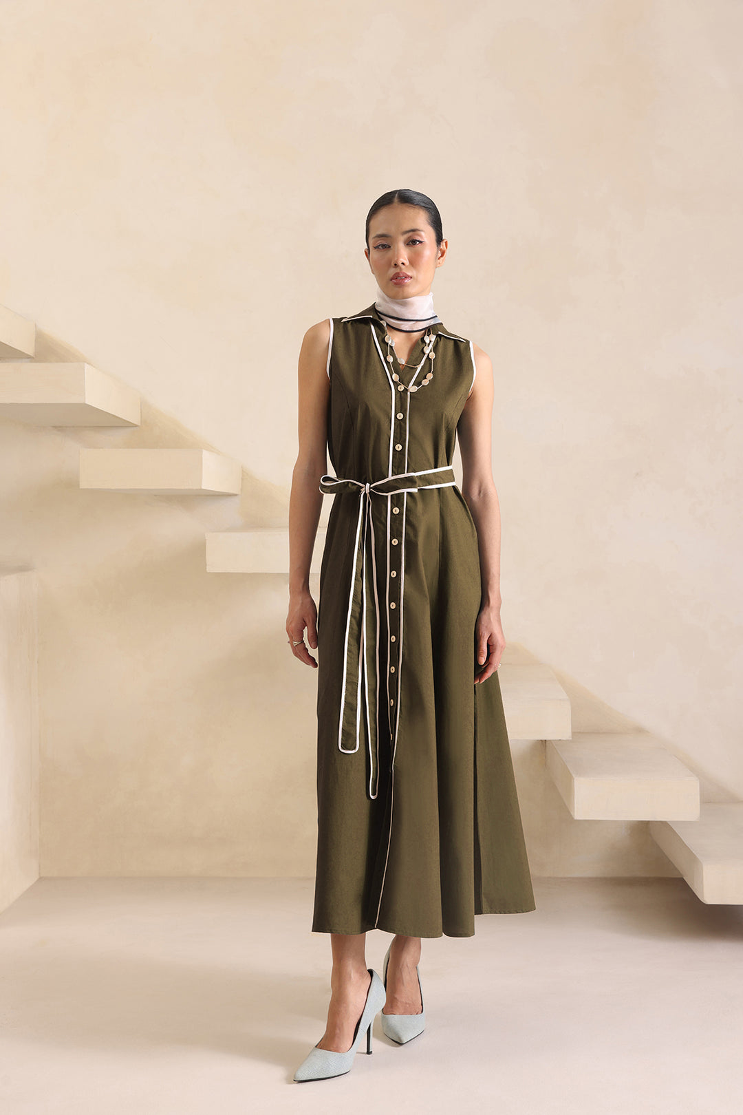 THALASSA DRESS - OLIVE