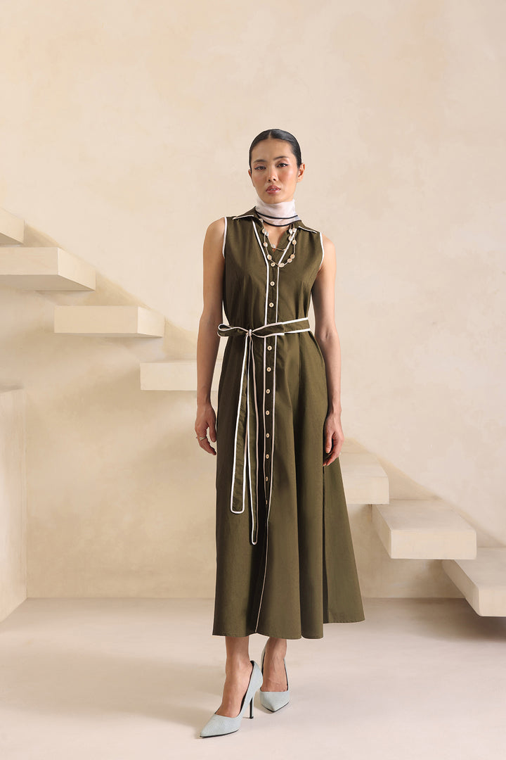 THALASSA DRESS - OLIVE
