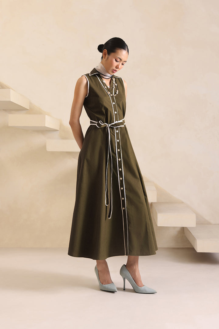 THALASSA DRESS - OLIVE