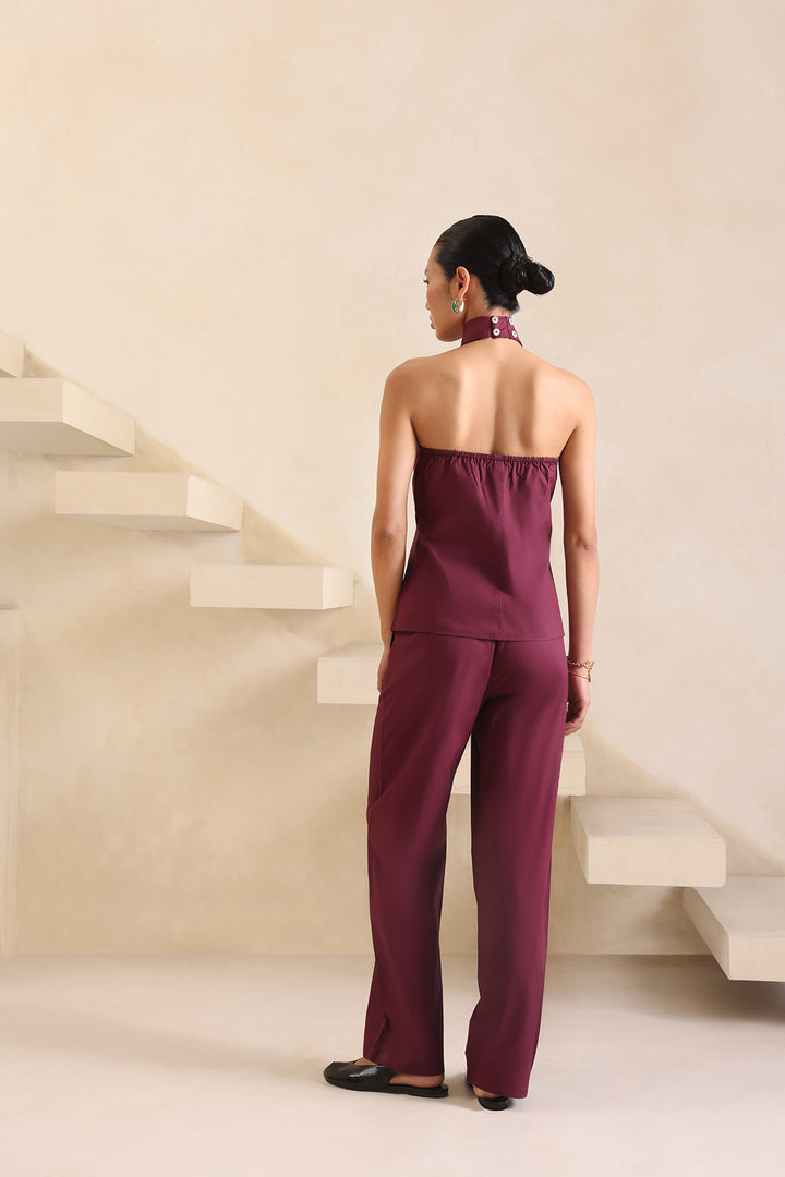 Mimosa Co-ord Set: Burgundy