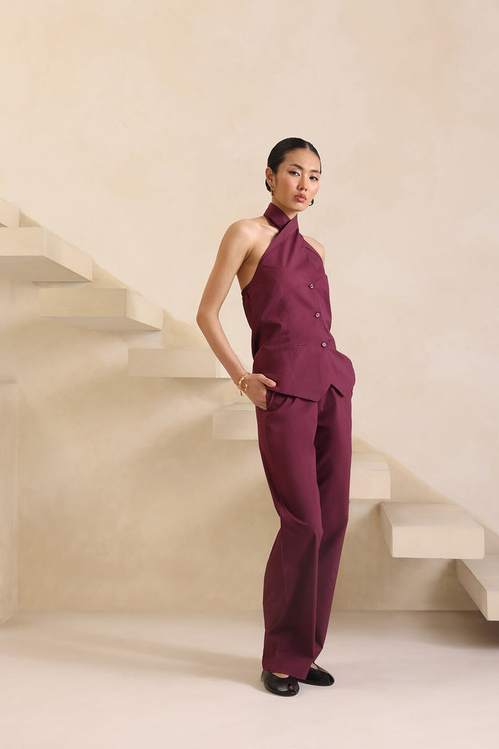Mimosa Co-ord Set: Burgundy