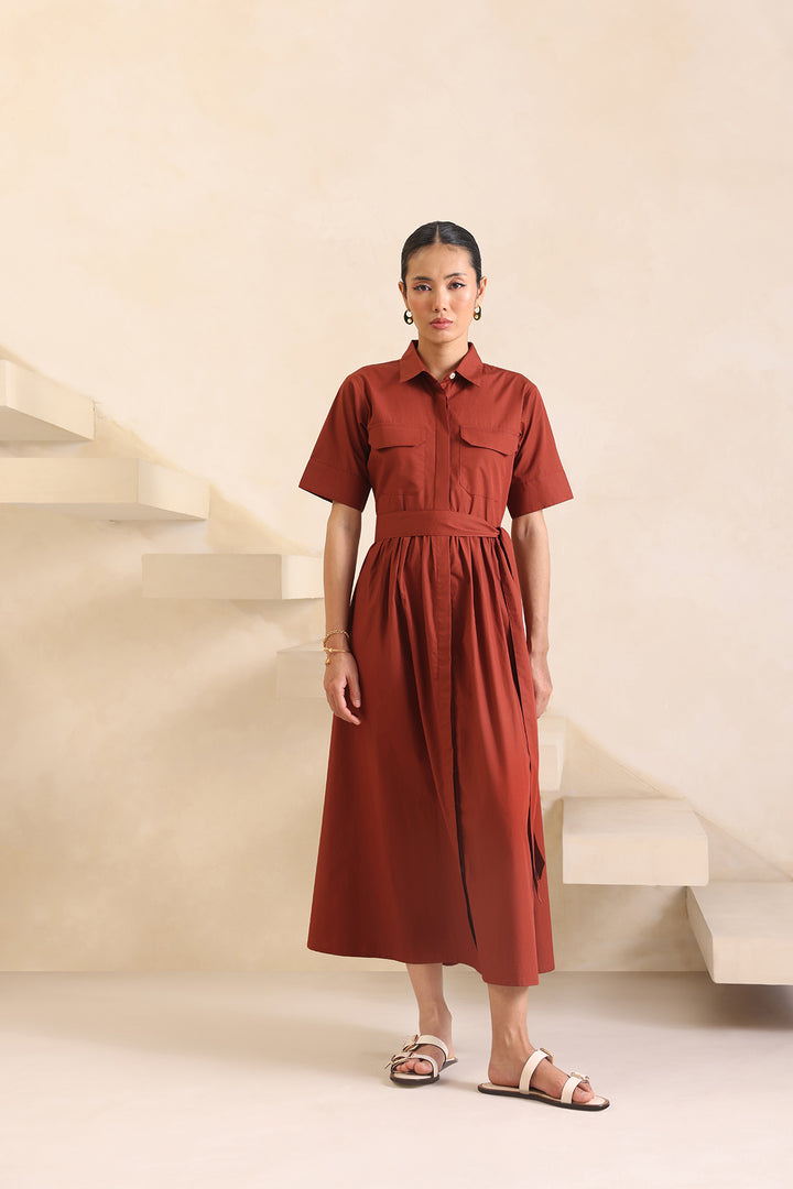 AZZURE DRESS - RUST