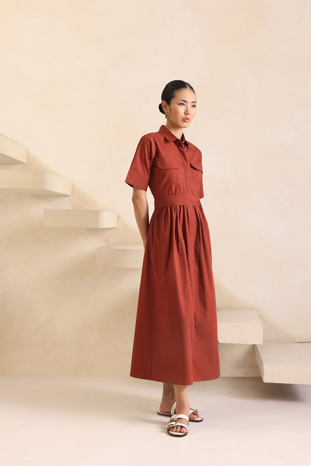 AZZURE DRESS - RUST