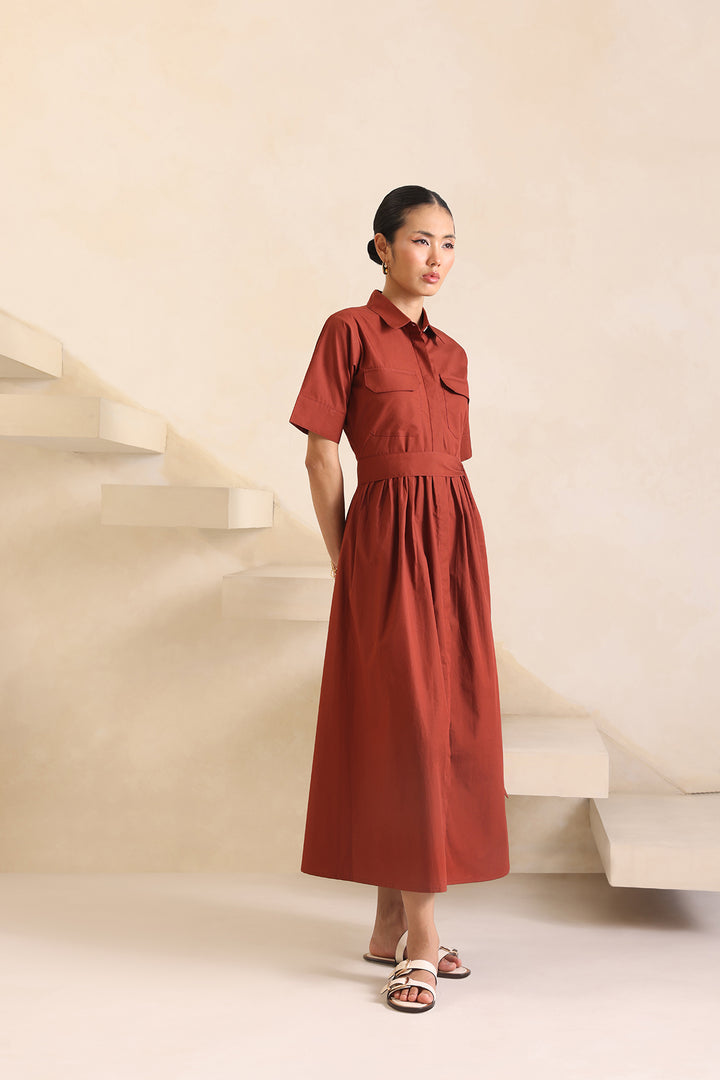AZZURE DRESS - RUST