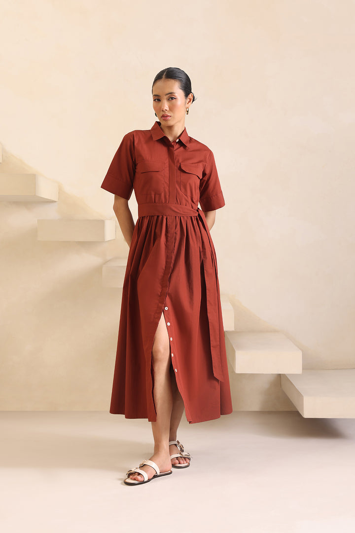 AZZURE DRESS - RUST