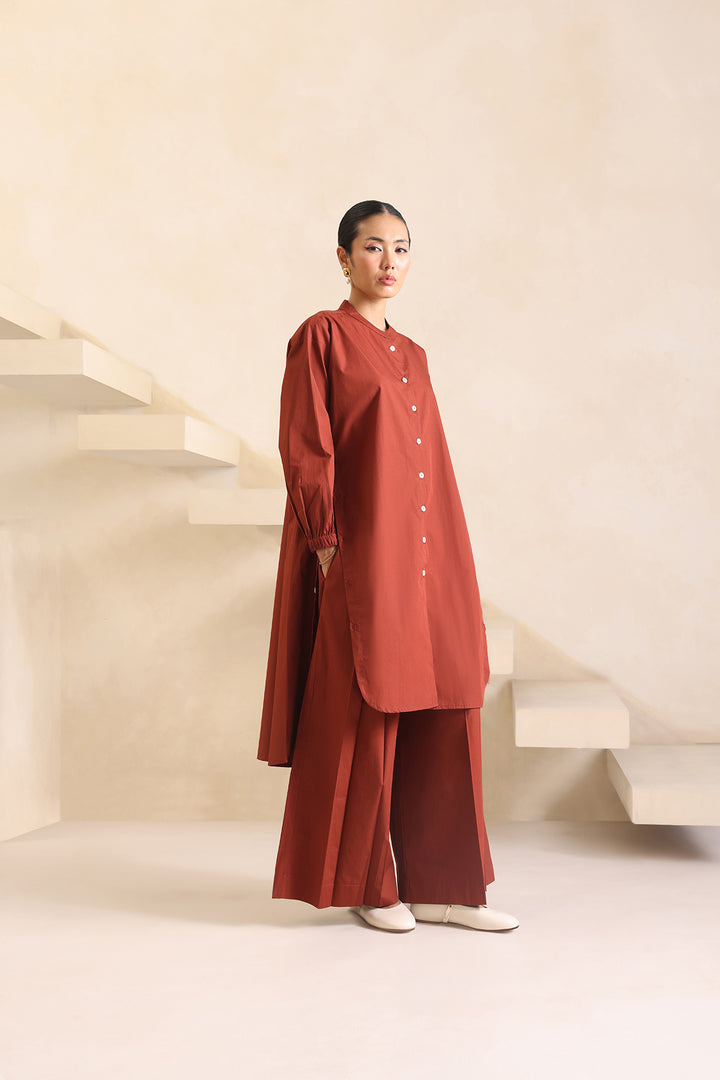 SAANJH CO-ORD SET- RUST