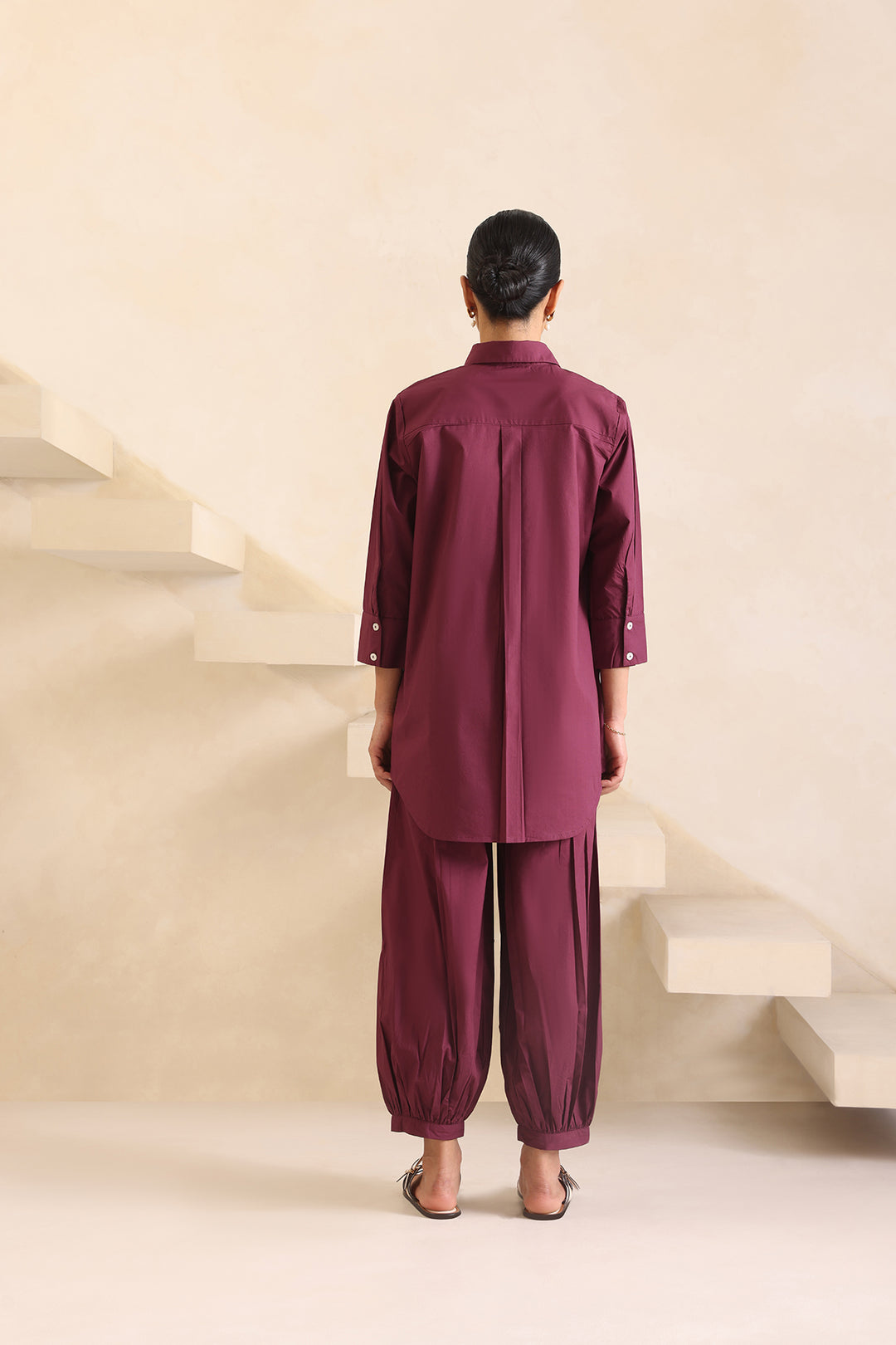 ELAN CO-ORD SET- BURGUNDY