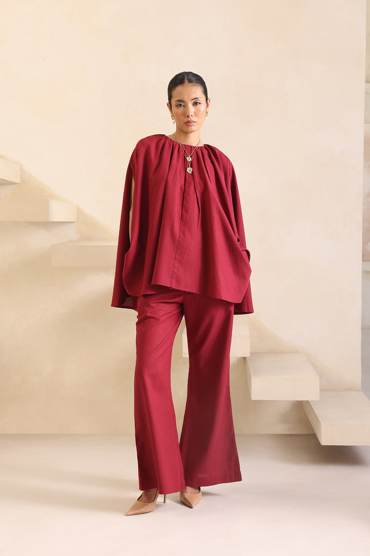 CABANA CO-ORD SET- CRIMSON