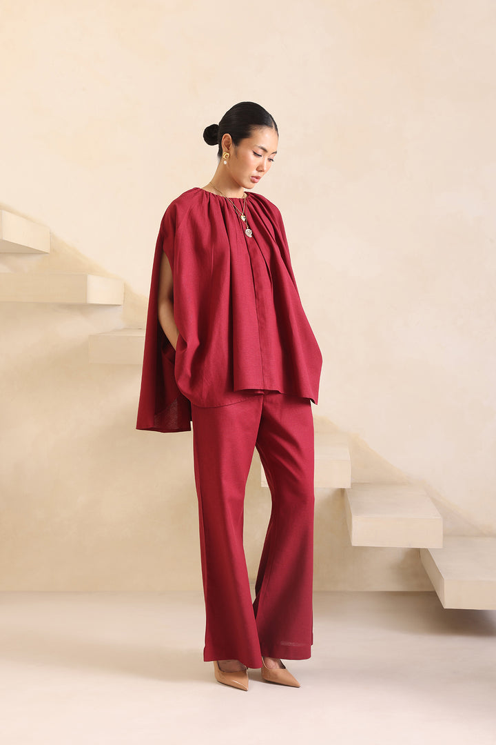 CABANA CO-ORD SET- CRIMSON