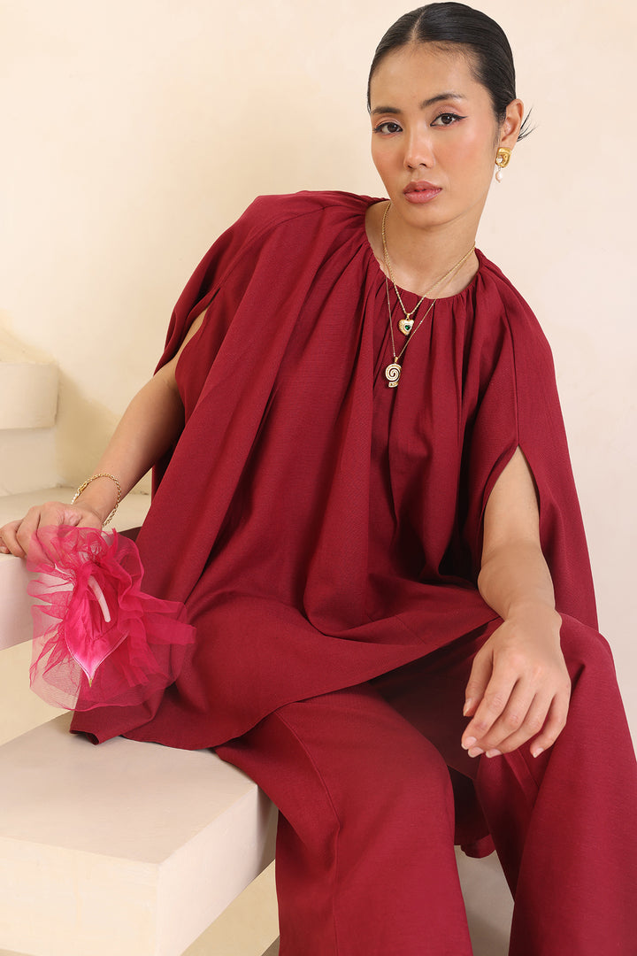 CABANA CO-ORD SET- CRIMSON