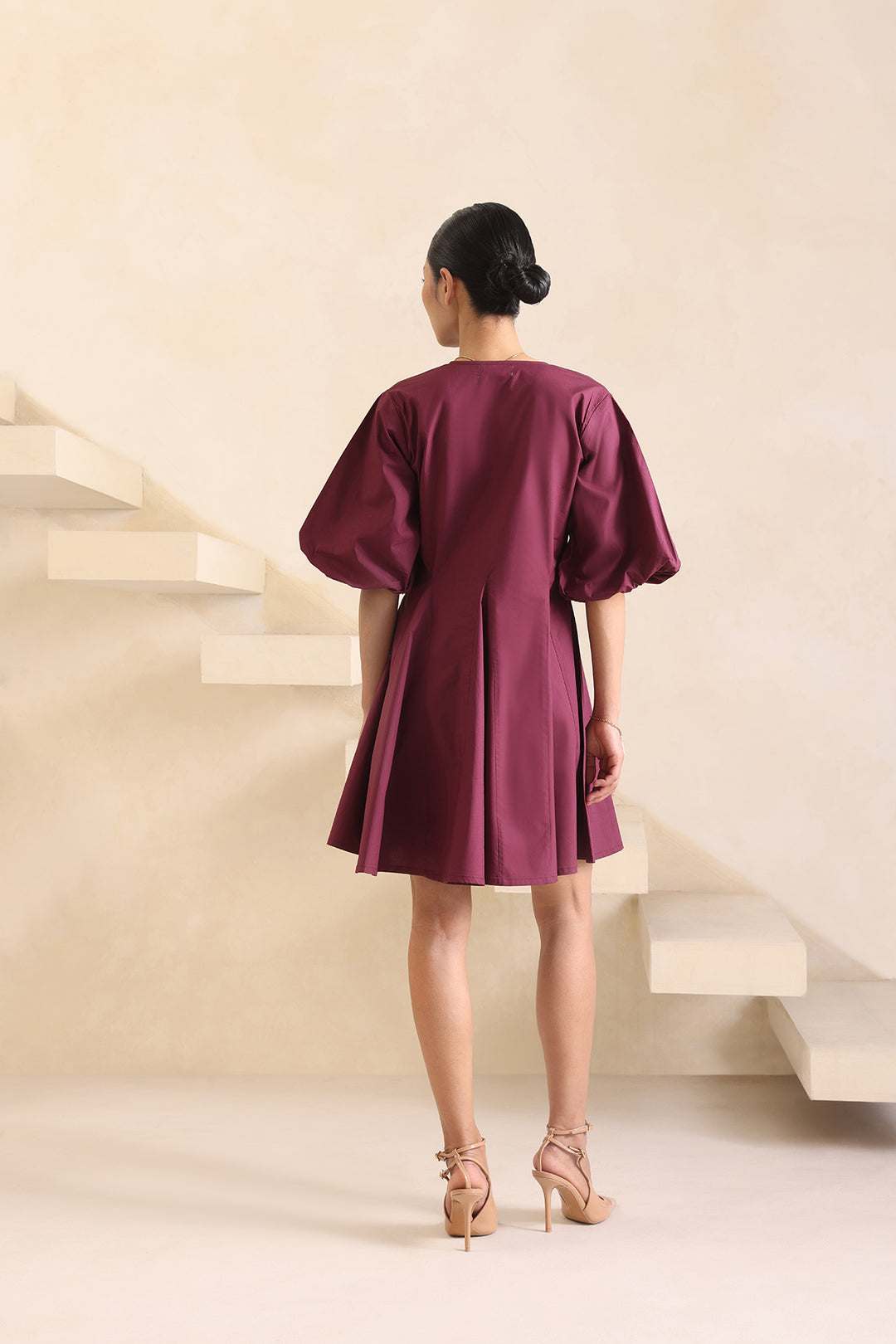 Flamingo Dress: Burgundy