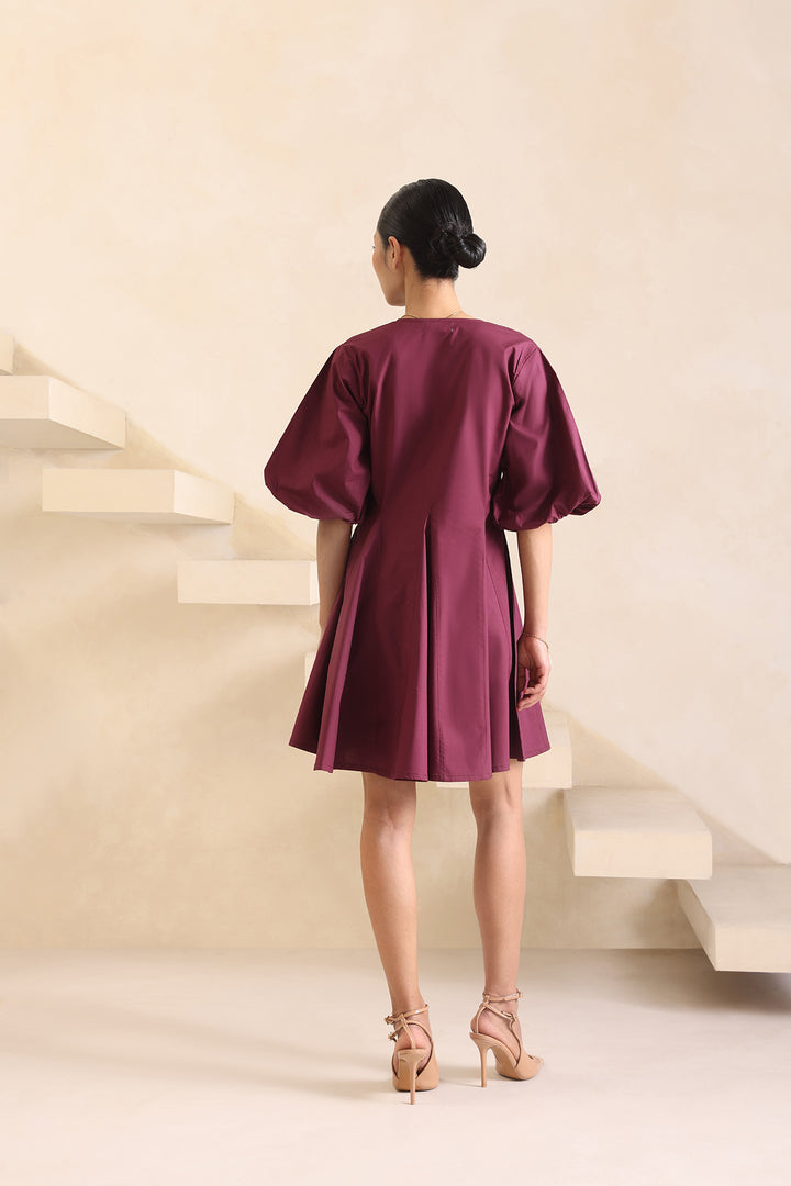 Flamingo Dress: Burgundy