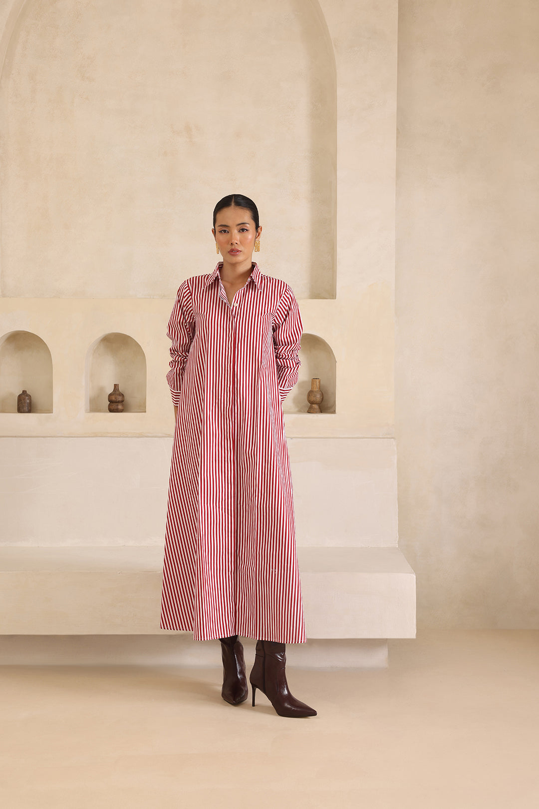LEO SHIRT DRESS- STRIPE