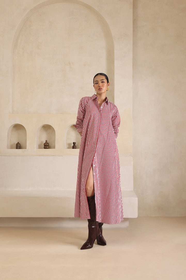 LEO SHIRT DRESS- STRIPE