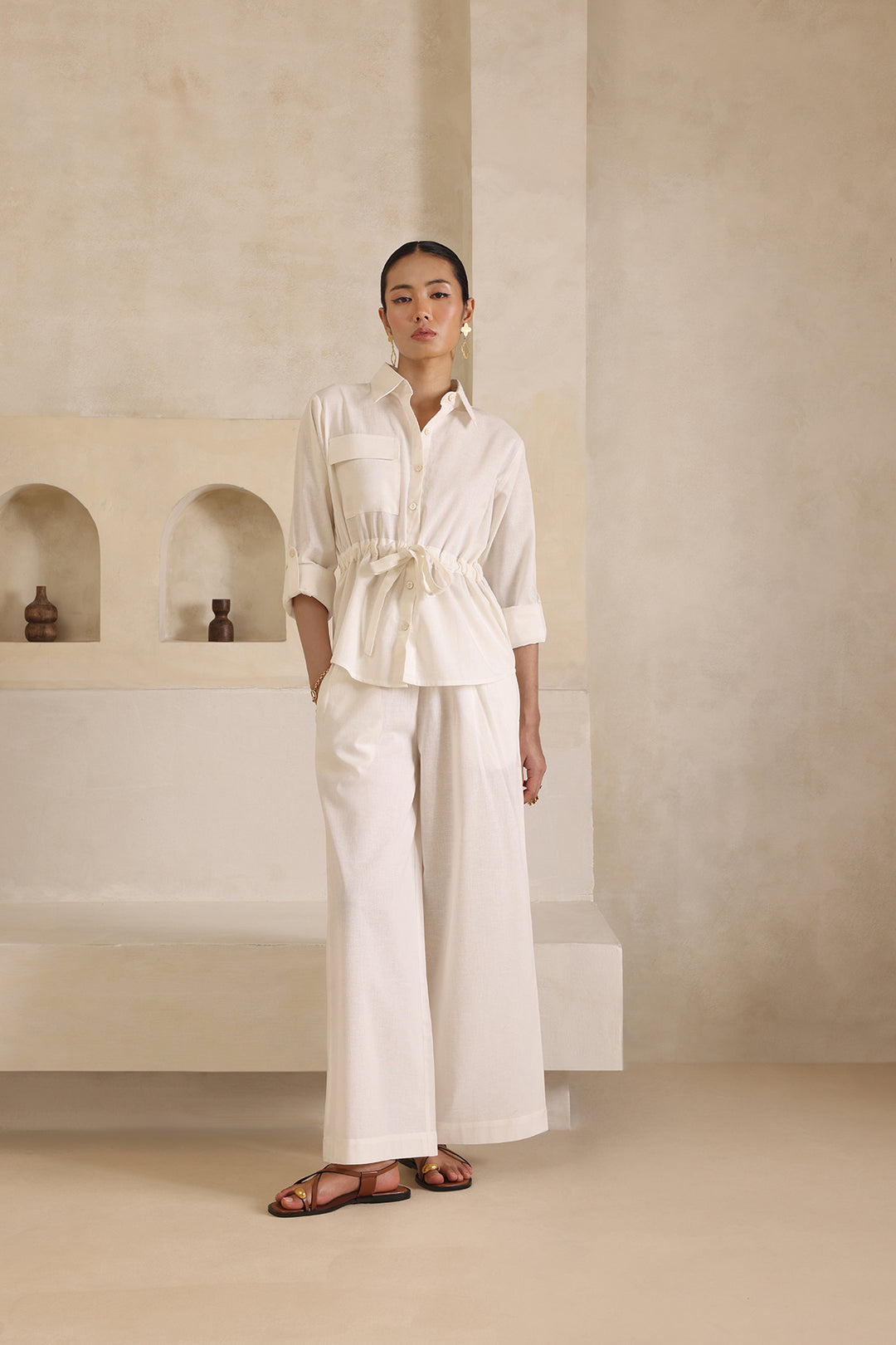 TRUFFLE CO-ORD SET- WHITE
