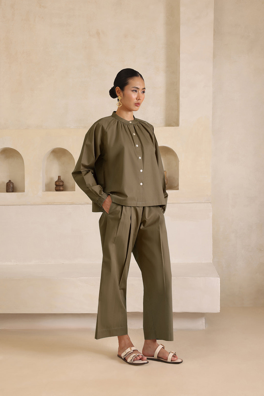 SAGE CO-ORD SET- OLIVE