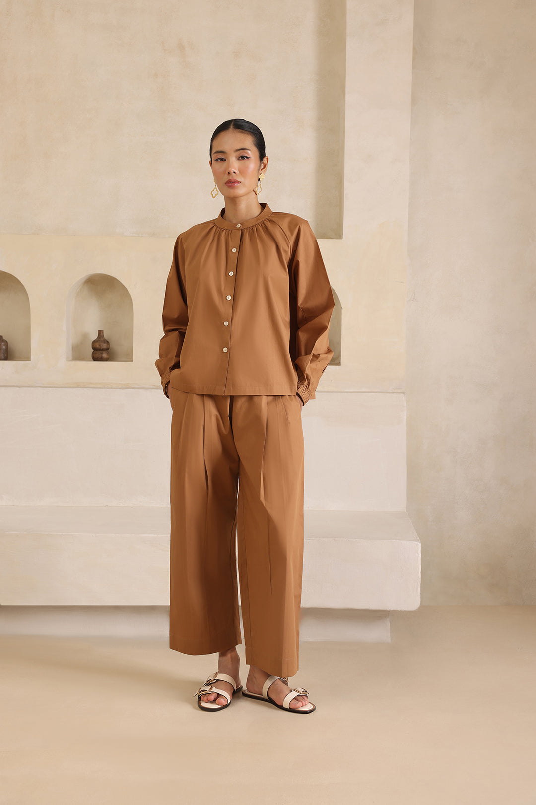 SAGE CO-ORD SET- KHAKI