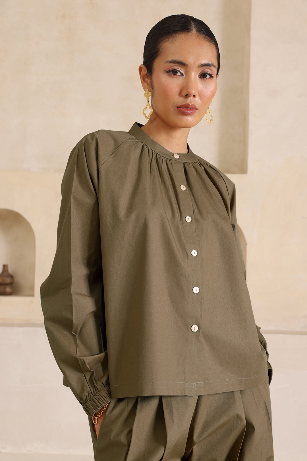 SAGE CO-ORD SET- OLIVE
