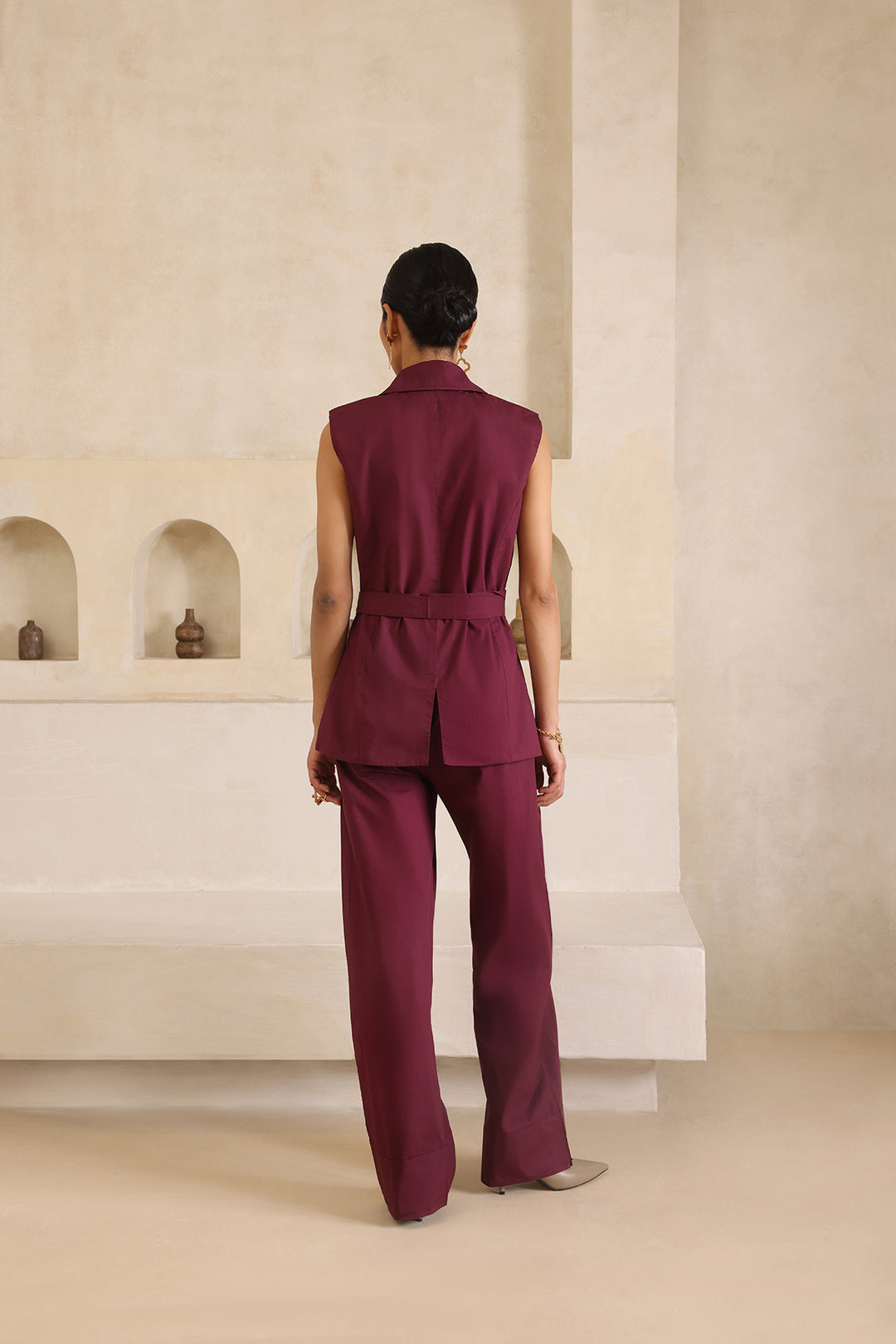 Massimo Co-ord Set: Burgundy
