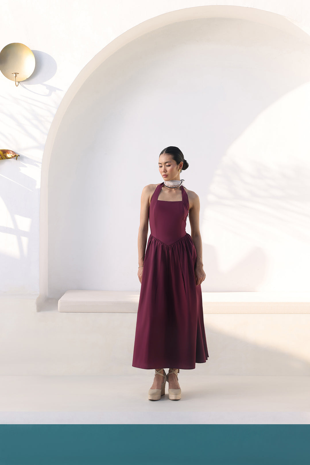 SCARLET MUSE DRESS - BURGUNDY