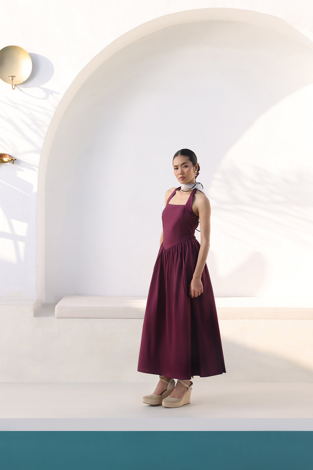 SCARLET MUSE DRESS - BURGUNDY