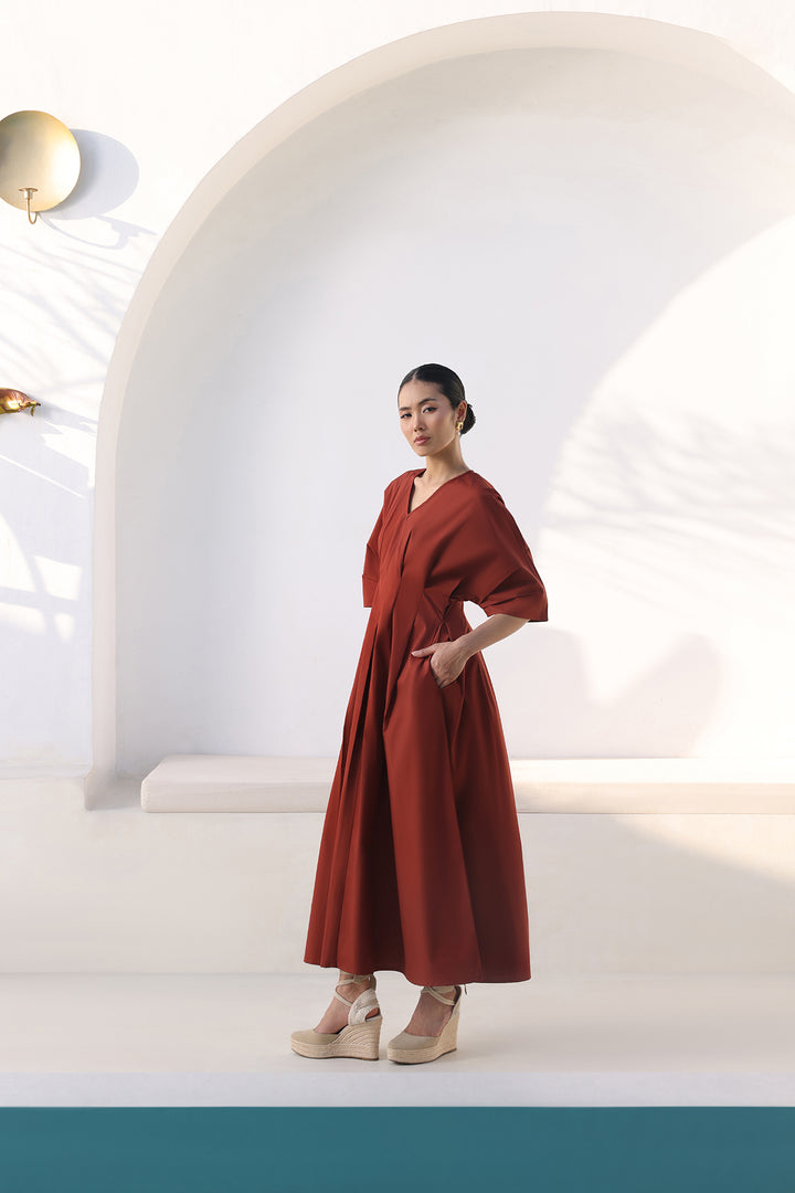 Meghan Dress: Rust
