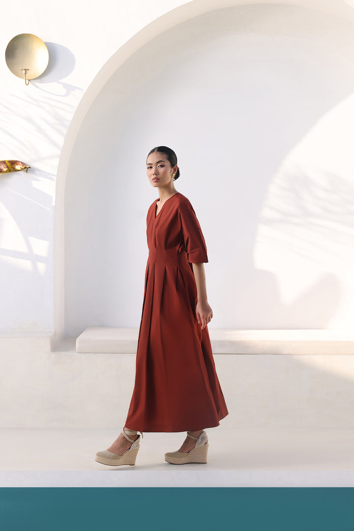 Meghan Dress: Rust