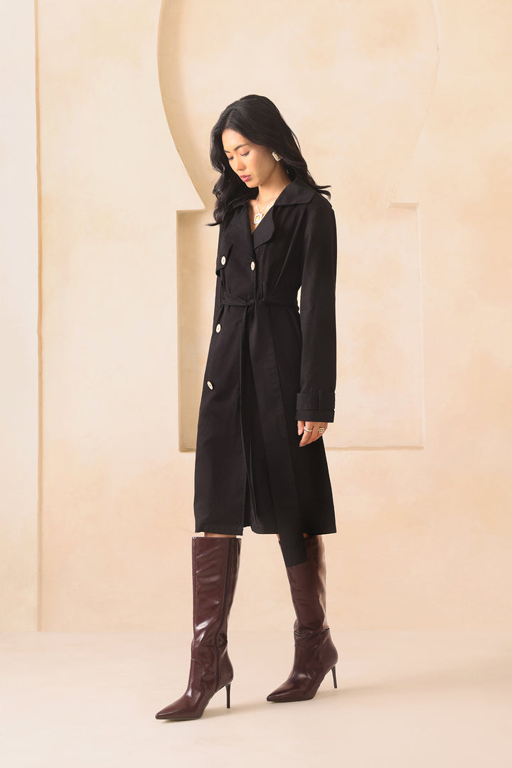 BLAIR TRENCH COAT- BLACK