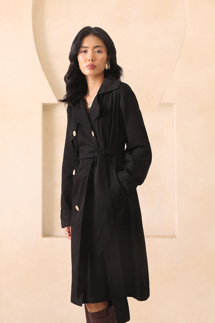 BLAIR TRENCH COAT- BLACK